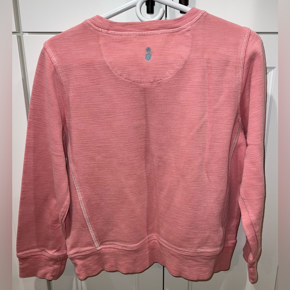 Tommy Bahama Coral Pink Tobago Bay Crewneck Sweatshirt - Picture 2 of 4